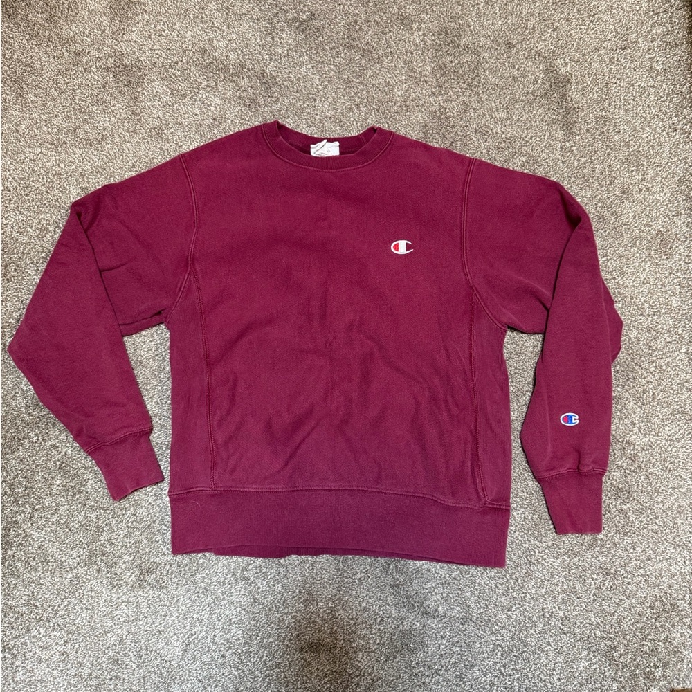 Champion Crewneck Sweatshirt in Deep Wine
